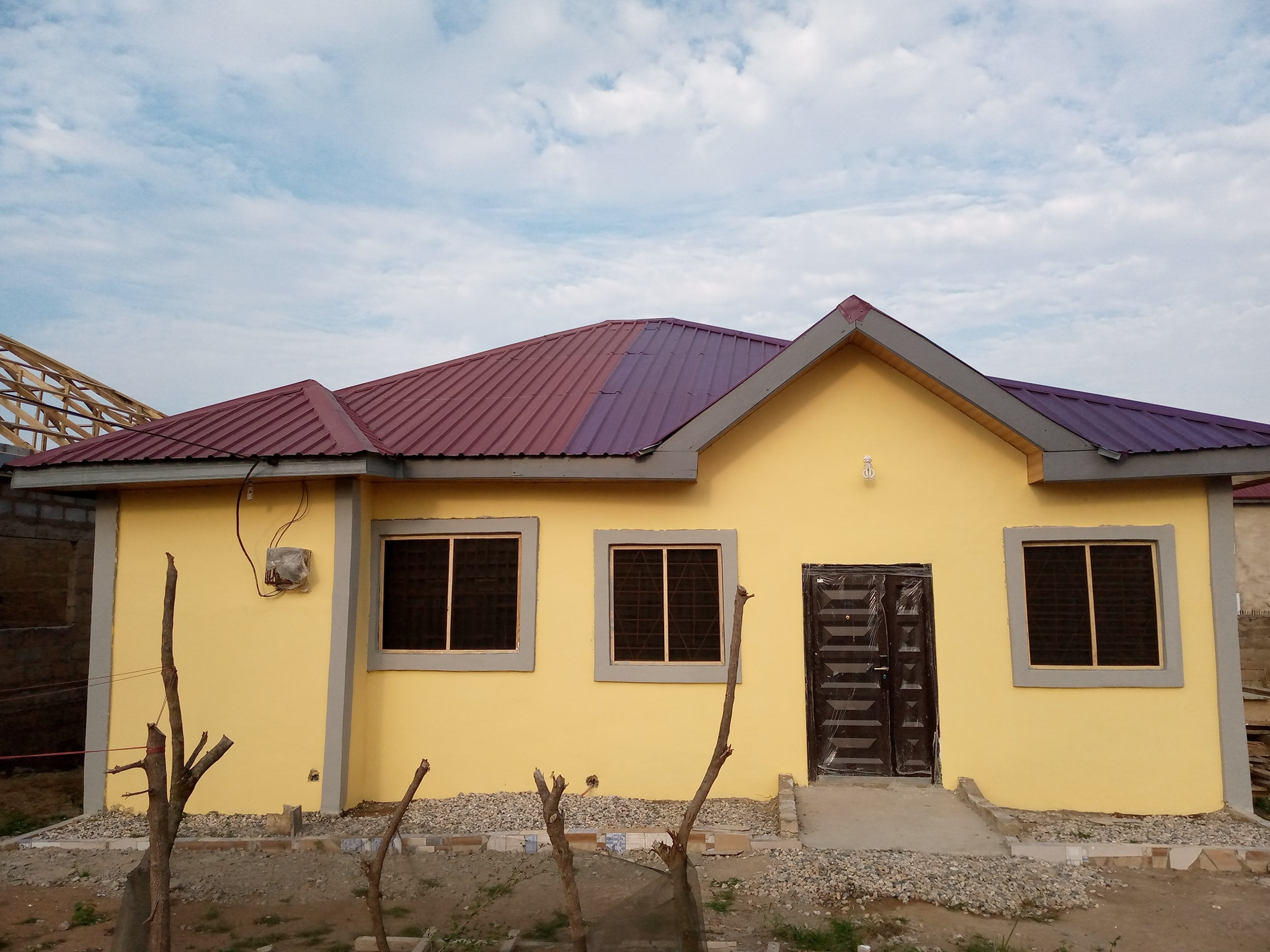 exterior of school painted yellow