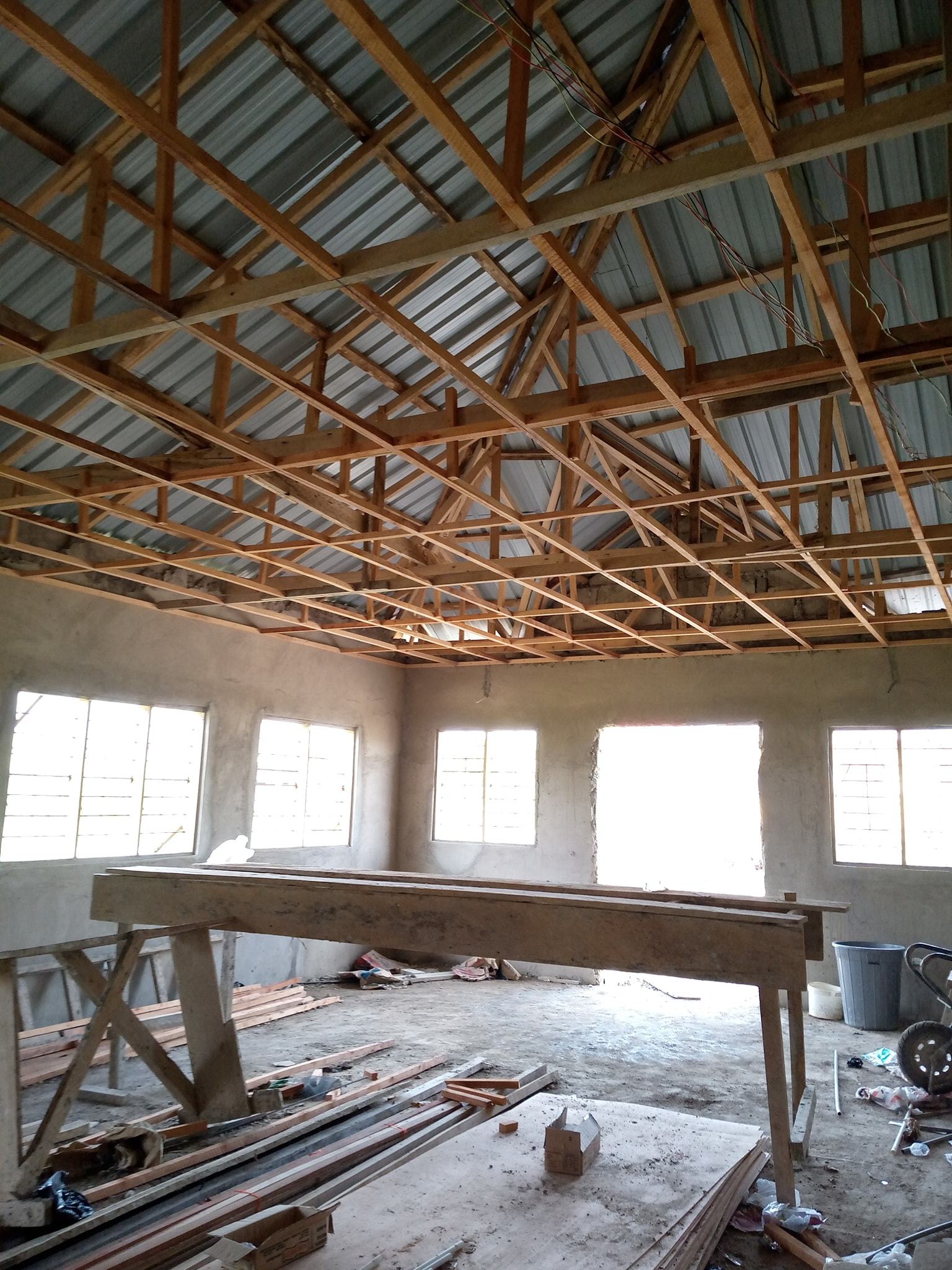 rafters inside the building