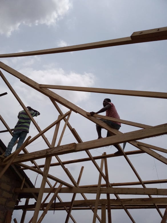 two builders framing